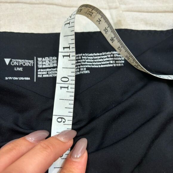 Ladies Victoria’s Secret On Point Live Black V Front Yoga‎ Pants Wide Leg Small - Picture 10 of 12